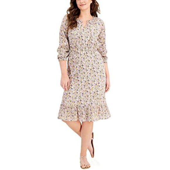Style & Co Cotton Floral Print Dress - Picture 2 of 4